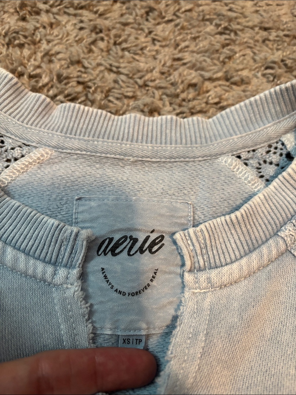 aerie Soft Cream Wide Leg Lounge Pants with Pockets - Picture 2 of 10